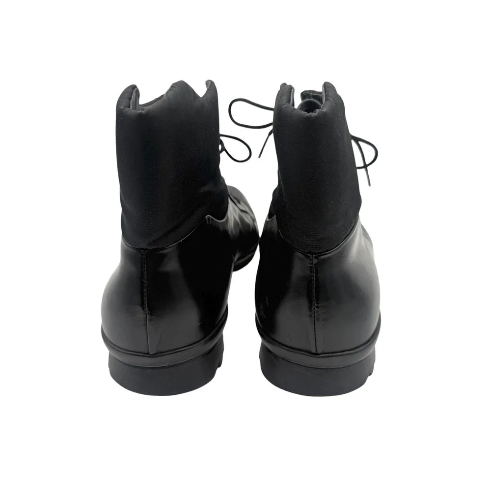Prada Mens Black Leather High Top Boots 2T 1323 Size‎ 9